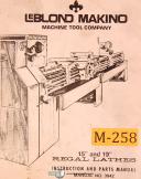Leblond-LeBlond 15\" & 19\", Lathes, 3942, Instructions Wiring & Parts Manual 1984-15\"-19\"-01